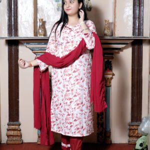 Scarlet Bloom Printed Suit Set