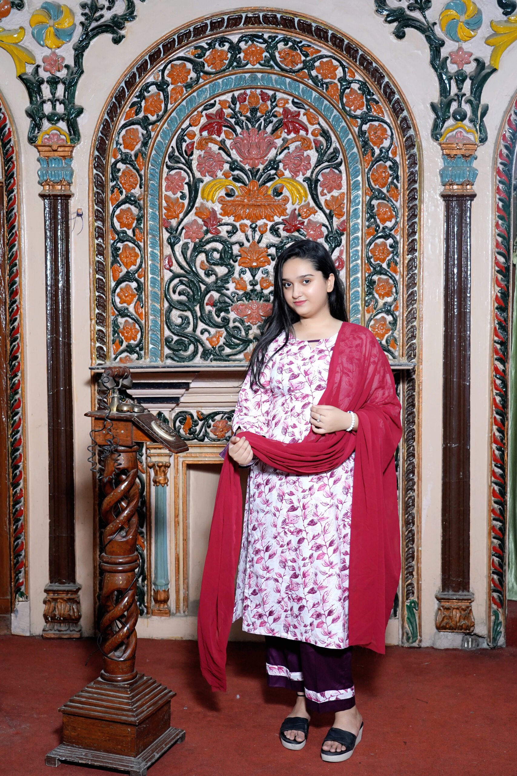 Scarlet Bloom Printed Suit Set - Image 6